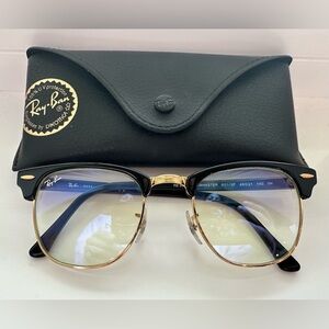 Ray-Ban Clubmaster Blue-Light Clear